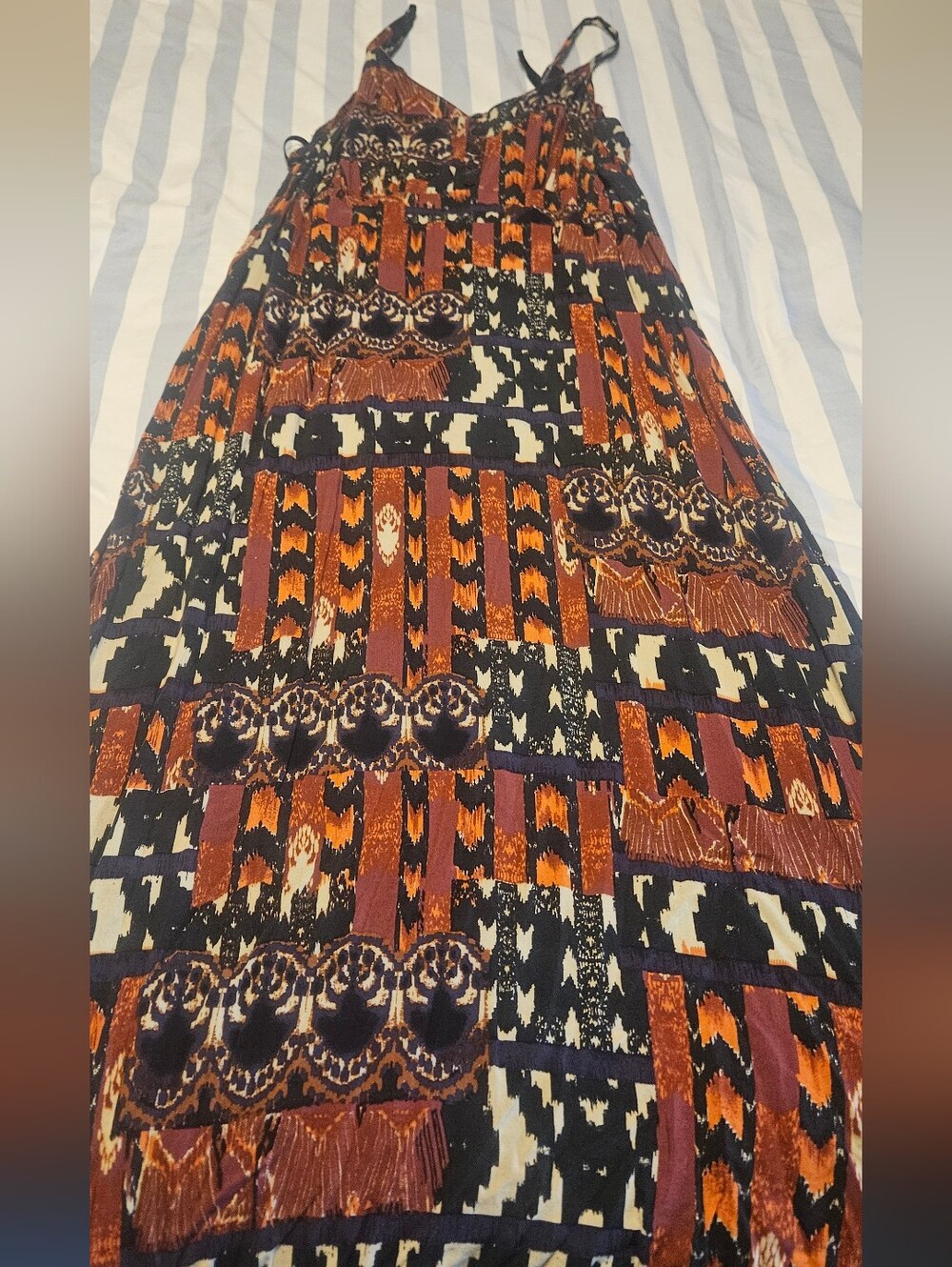 Ethnic print maxi dress